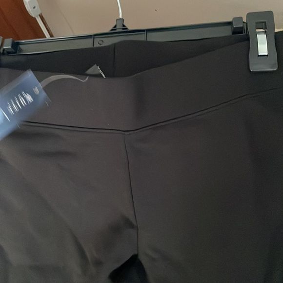 White House, Black market black leggings with faux leather stripe on side XS - Picture 5 of 5